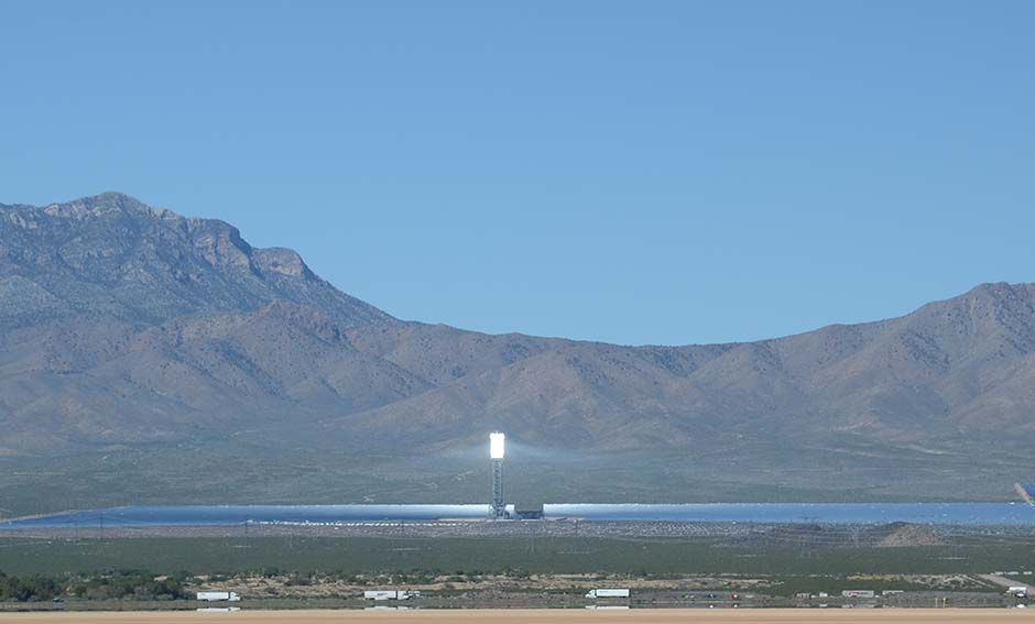 Photo of Ivanpah solar facility